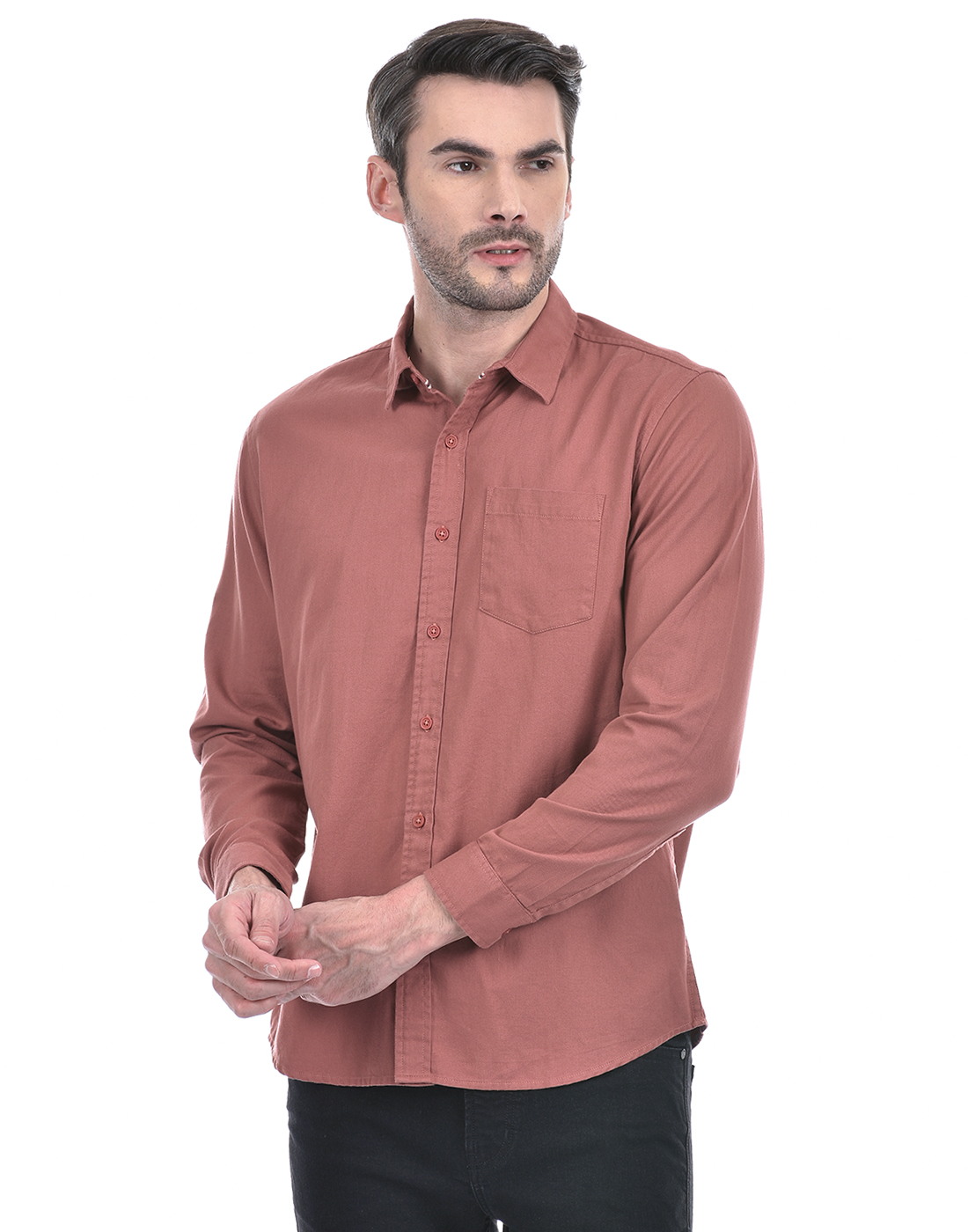 Numero  Uno Men Cotton Solid Full Sleeve Shirt